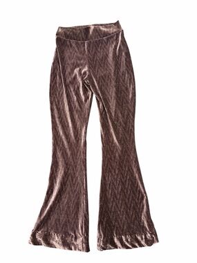 Rock & Roll Denim Mauve Velvet Flare Pants High Waist Size S